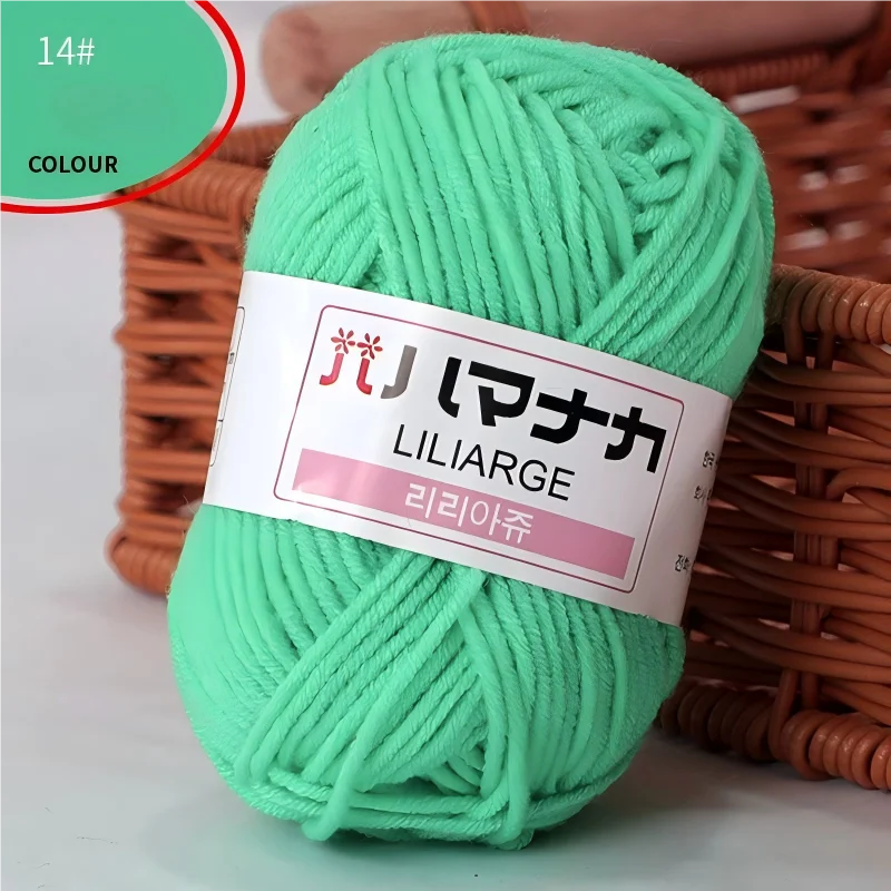 DIY Baby Milk Sweet Soft Cotton Knitting Wool Yarn Thick Fiber Velvet Yarn Hand Knitting Wool Crochet Yarn for DIY Sweater - 