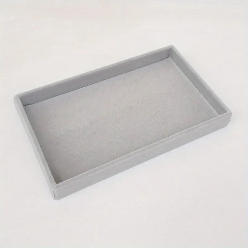 Velvet Jewelry Display Tray Exquisite Jewellery Holder Portable Ring Earrings Necklace Organizer Storage Box Organizator Tray