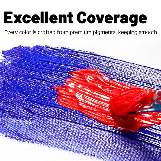 Acrylic Paint Set 12/18/24 Colors 5ml/0.17oz,Water-Proof Portable Art Rich Pigments for DlY Craft,Drawing,Painting,Canvas, Ro