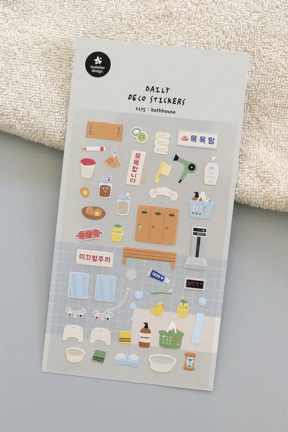 Korean Suatelier Stickers Cute Home Style Scrapbooking DIY Junk Journal Diary Stationery Deco Sticker Handiwork Craft Supplie