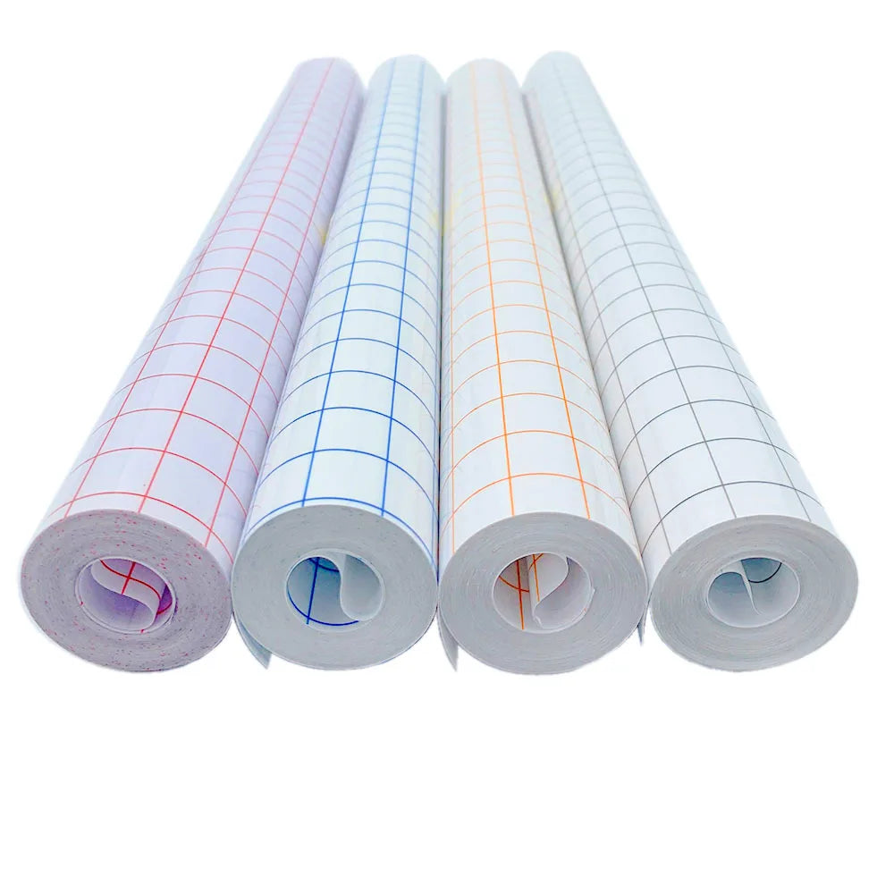 12"x 16FT Mid Tack Adhesive Clear Application Transfer Paper Tape Sign Vinyl 4 Assorted Colors Sticker Cutting Craft Decals D