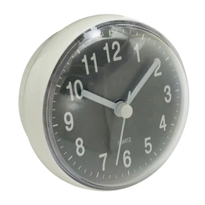7cm Shower Anti Fog Waterproof Mini Small Table Decoration Kitchen Living Bathroom Room Wall Clock Toilet Round Sucker Decor 