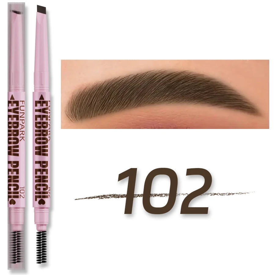 2 in1 Eyebrow pencil professional Cosmetics makeup for women 5 Colors Waterproof Eyebrow Tattoo brush Long Lasting eyebrow pe