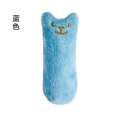 Teeth Grinding Catnip Toys Funny Interactive Plush Cat Toy Pet Kitten Chewing Vocal Toy Claws Thumb Bite Cat mint For Cats - 