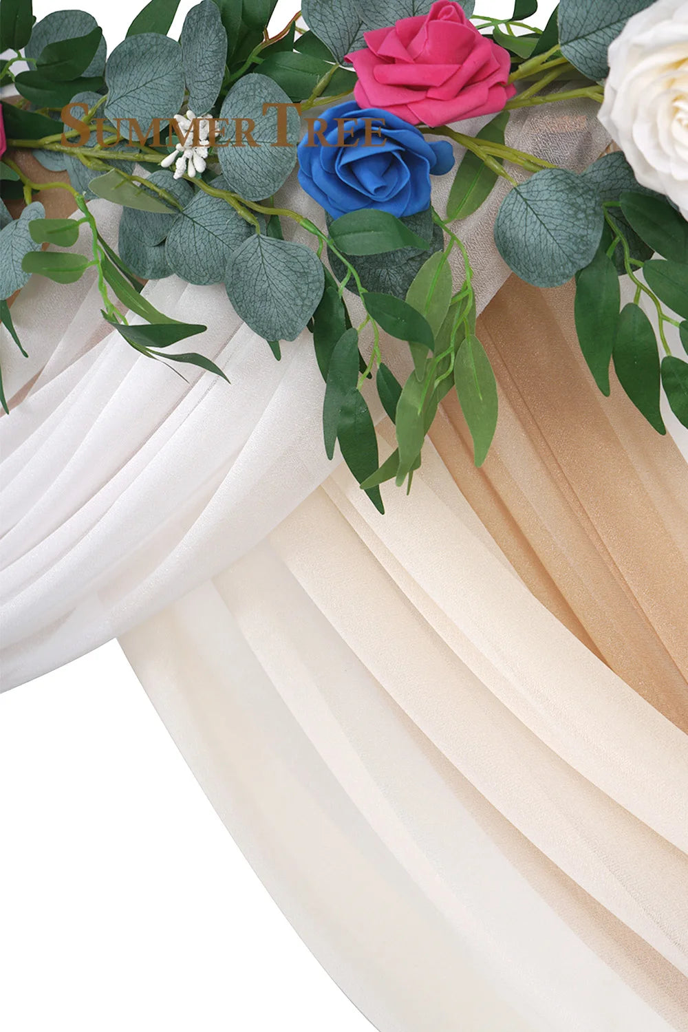 10 Meters Wedding Arch Drape Fabric Sheer Chiffon Tulle Curtain Draping Backdrop Party Supplies Home Drapery Ceremony Decorat