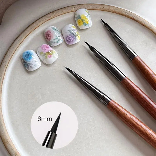 Professional Sandalwood Nail Glue Phototherapy Brush UV Gel Painting Pen Nail Art Liner Drawing Brush Manicure Brush Tool Sal