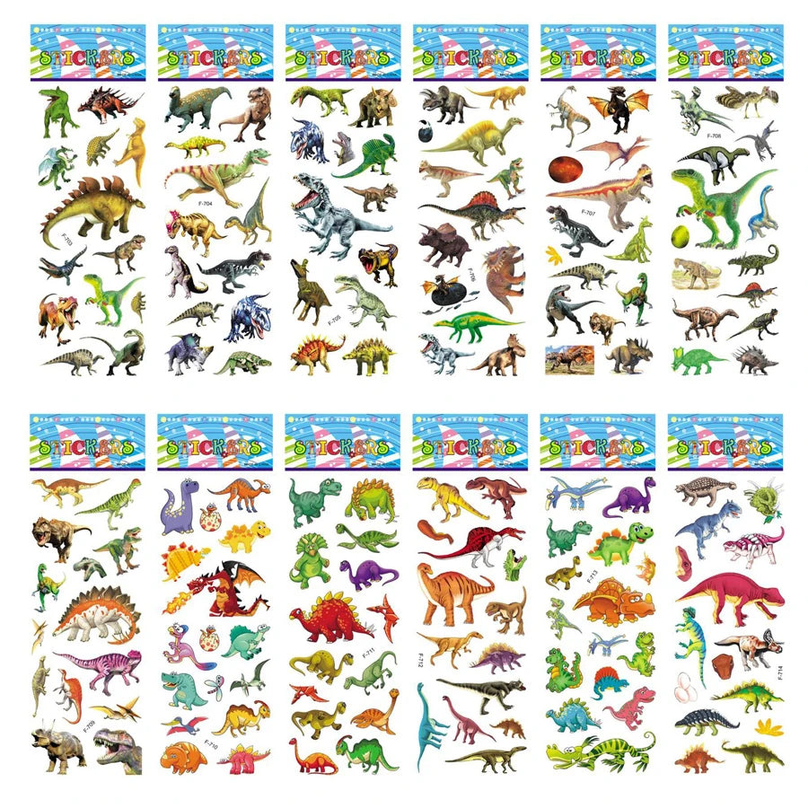 5 Sheets Kids Stickers Puffy Stickers for Children Birthday Christmas New Year Gift for Girl Boy Scrapbooking Cartoon Sticker