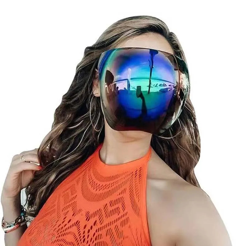 Sunglasses Women Men Protective Faceshield Glasses Goggles Full Face Covered Spherical Lens Anti-Spray Safety Sunglasses Men