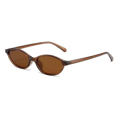 Sexy Small Oval Women's Sunglasses 2025 New Fashion Leopard Brown Hot Sun Glasses Female Retro Colorful Shade Eyeglass - Tea 