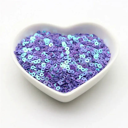 10g Solid Color Sequins Flat Round Pvc Clothing and Shoes Accessories DIY Hand-embroidered Flat Pieces 3mm 4mm 5mm 6mm - AB p