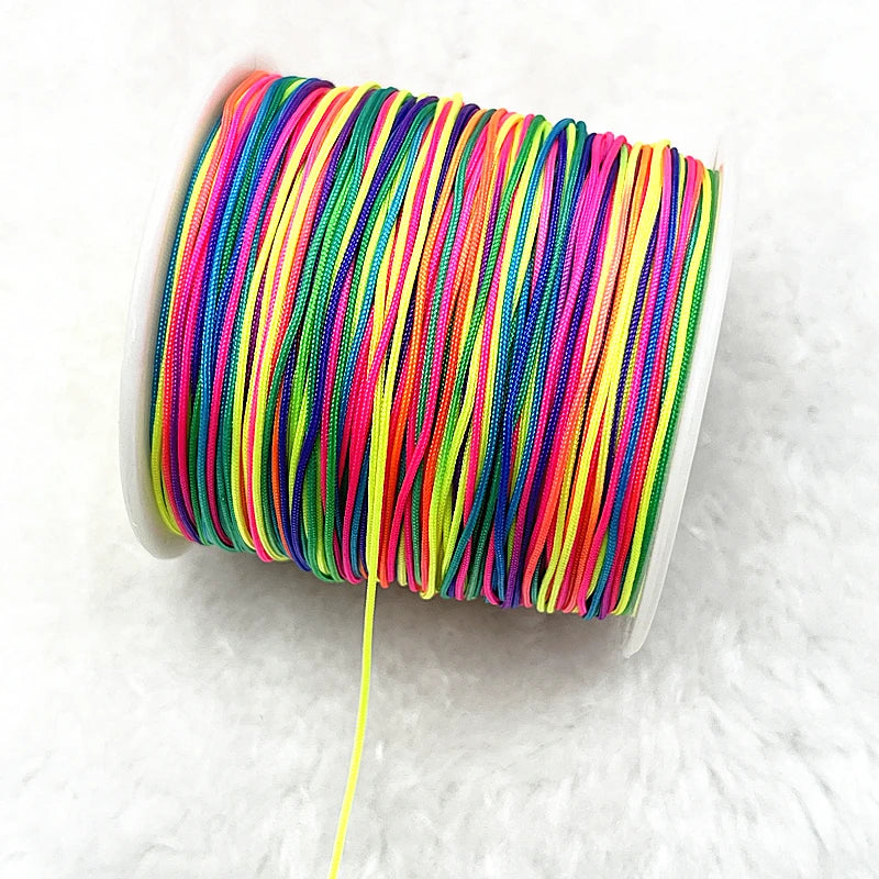 NEW 0.4/0.8/1.0/1.5mm Nylon Cord Thread Chinese Knot Macrame Cord Bracelet Braided String DIY Tassels Beading Shamballa Threa