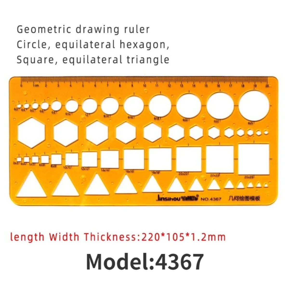 Architectural Drafting Template Set - Round & Oval Shapes, Resin Design Rulers for Furniture and Building Plans, Office Suppl