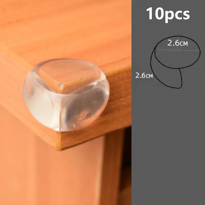 4/10pcs Children Anti Collision Corner Edge Protection Guards Baby Safety Corner Silicone Protector Table Soft Transparent - 