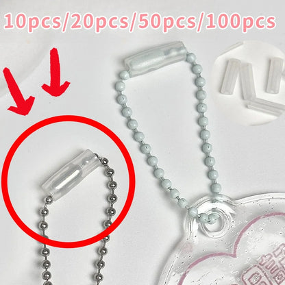 10/20/50/100PCS Pendant Bead Chain Anti-lost Cover Creative Pearl Chain Anti-drop Protective Cover DIY Accessories