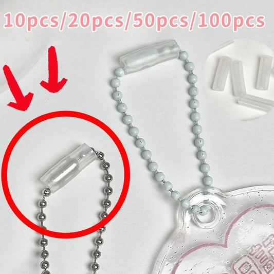 10/20/50/100PCS Pendant Bead Chain Anti-lost Cover Creative Pearl Chain Anti-drop Protective Cover DIY Accessories