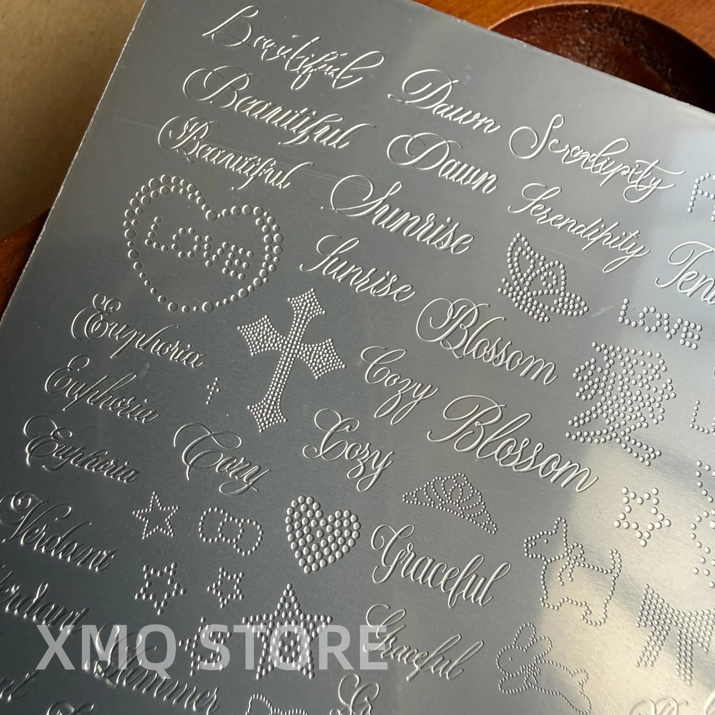 XMQ Nail Art Stamping Plates Handwriting Templates for Creative Design Manicure Tools