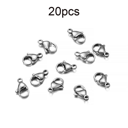 10-30Pcs Stainless Steel Gold Plated Lobster Clasp Claw Clasps For Bracelet Necklace Chain Diy Jewelry Making Findings Suppli
