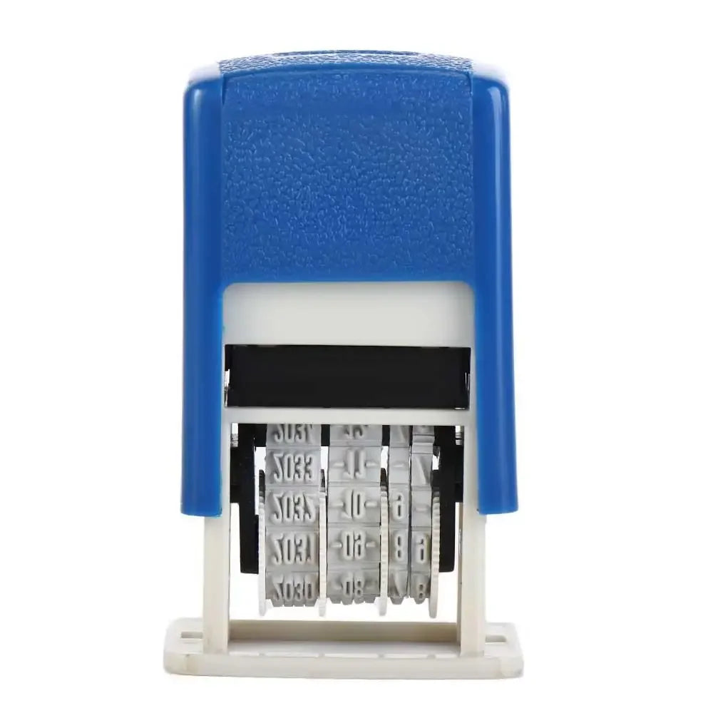 DIY Handle Account Date Stamps Stamping Automatic Ink Return Mini Self-Inking Stamps for Office Supplies Date Wheel Stamp - S