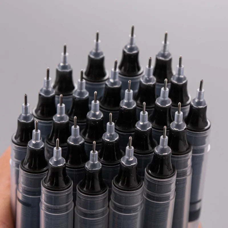 3-102Pcs/set Needle Type Gel Pens Straight Liquid Ballpoint Pen Kawaii Stationery School Office Supplies Writing