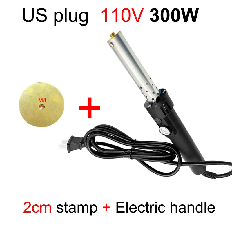 Custom Electric Branding Iron Temperature-Controlle Stamping Heater Wood Handcraft Leather Cake Food Adjustable Temperature I