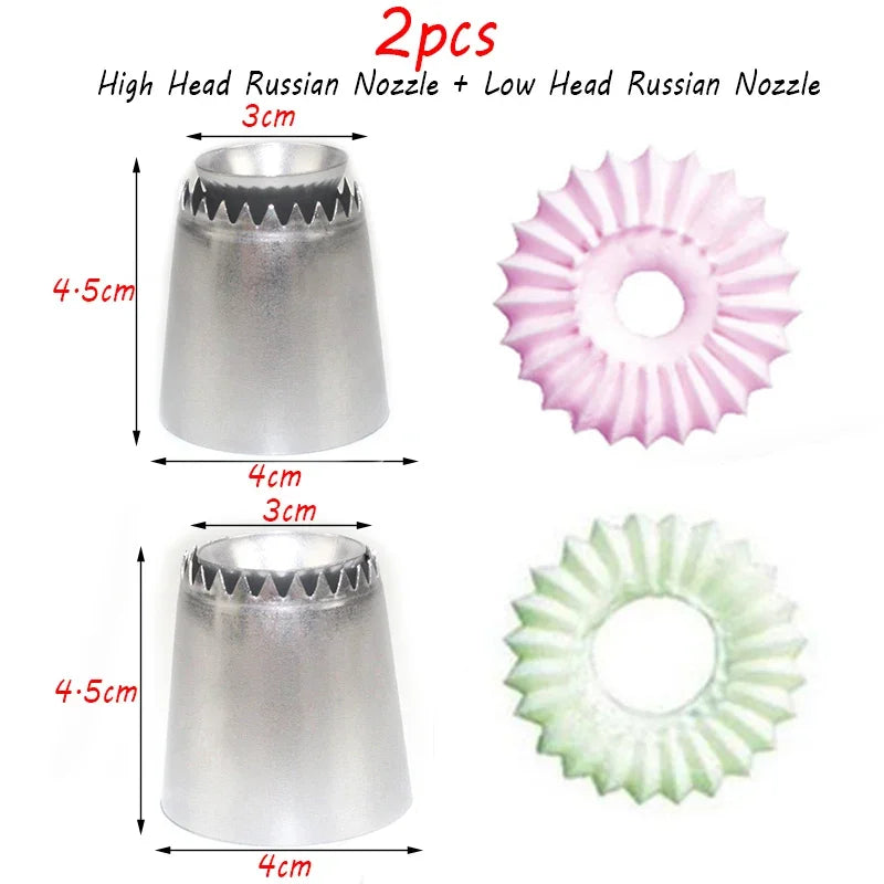 New Icing Piping Nozzles Cookie Biscuit Russian Ice Cream Pastry Tips Cake Mold Cake Decorating Tools Kitchen Gadgets