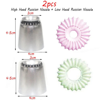 New Icing Piping Nozzles Cookie Biscuit Russian Ice Cream Pastry Tips Cake Mold Cake Decorating Tools Kitchen Gadgets