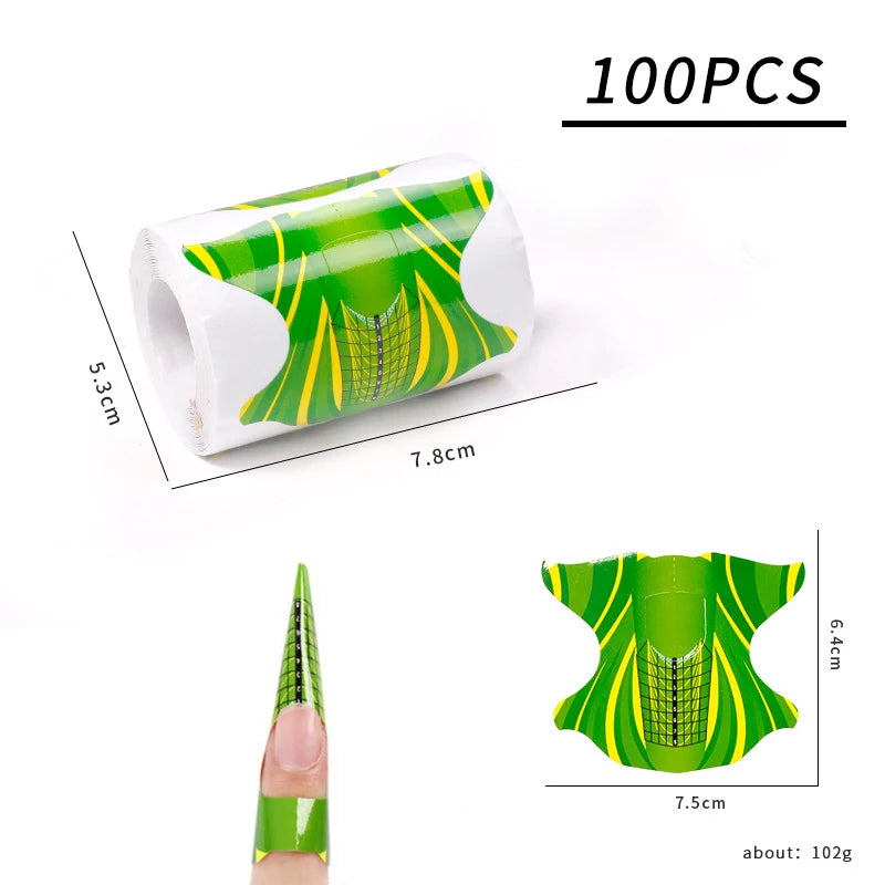Forms for Extension Nail Molds Gel Paper for Nails Extension Templates Sculptural Shape Forms for Nails Bottom Polygel Sticke