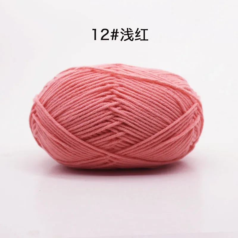 Crochet Milk Cotton Yarn, 50g 4ply Knitting Yarn, Soft Yarn for Sweaters, Scarves, Hats, DIY Craft Projects, Cozy Crochet Thr