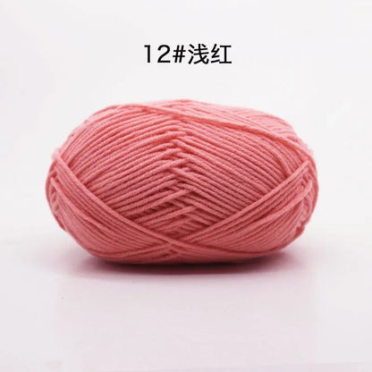 Crochet Milk Cotton Yarn, 50g 4ply Knitting Yarn, Soft Yarn for Sweaters, Scarves, Hats, DIY Craft Projects, Cozy Crochet Thr