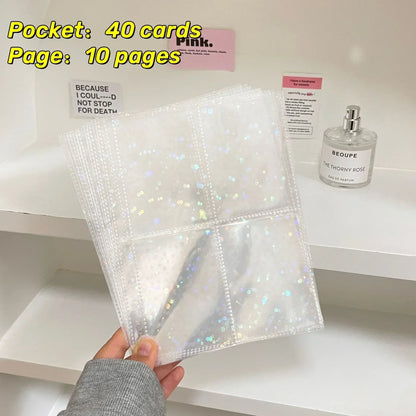 10PCS 1/2/4 Grids Photo Album A5 Inner Page Photocard Binder Photo Sleeve 6 Ring Refill Inner Page Photocard Kpop 포토카드 바인더 - 