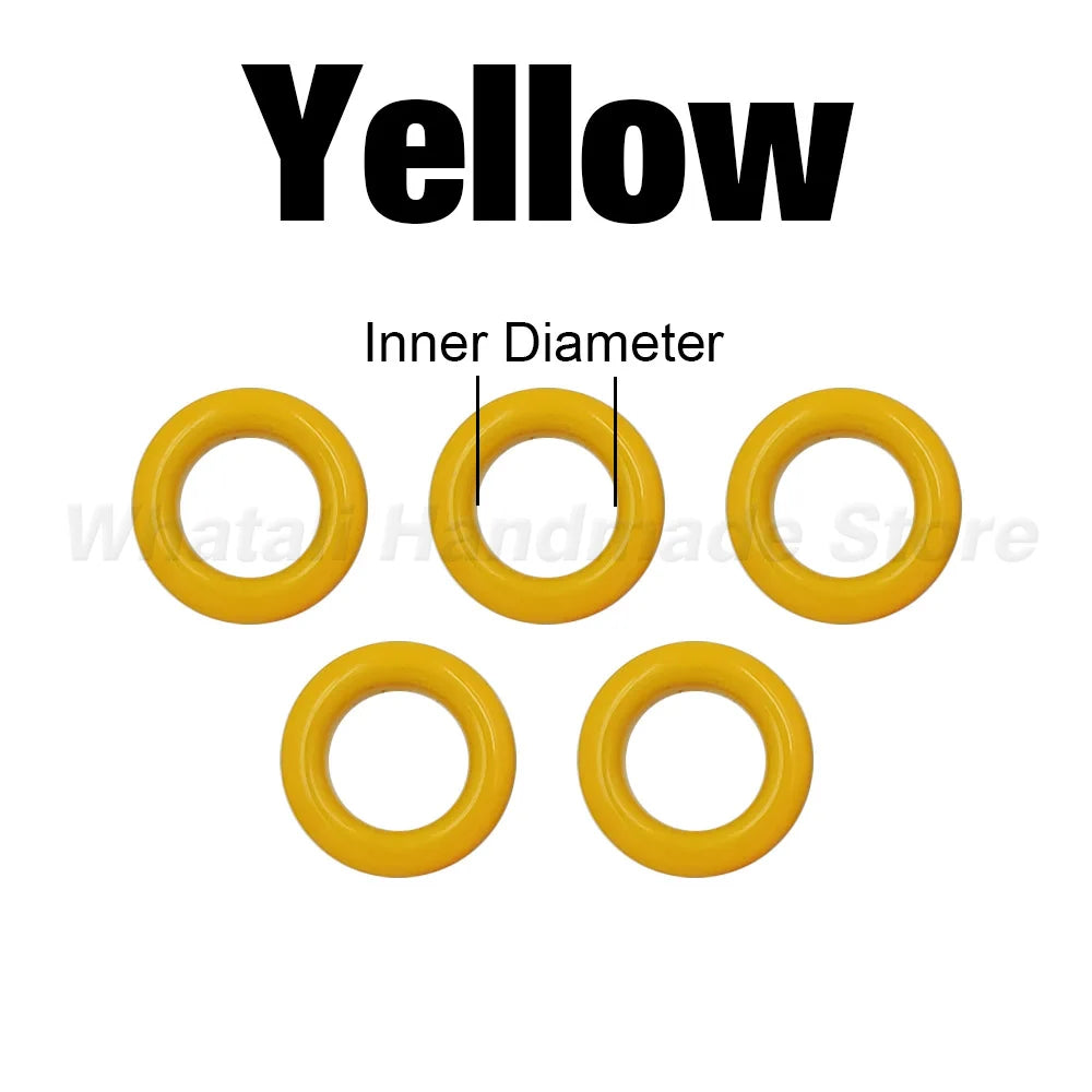 100 Sets 4mm Metal Eyelets Grommet Ring With Washer Multicolor For Scrapbooking Shoes Belt Cap Bag Tags Clothes DIY Leathercr