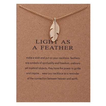 New Trendy Fashion Silver Gold Color Alloy Heavenly Angel Wings Pendant Necklaces for Women Girl Fashion Jewelry - Light As A