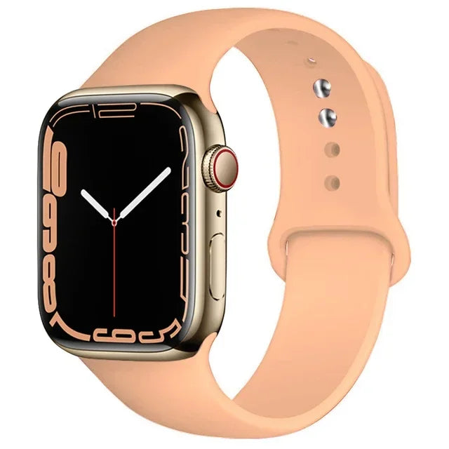 Silicone Band For Apple Watch strap 46mm 44mm 45mm 40mm 41mm 42-38mm 49mm sport bracelet iwatch series 11 10 9 8 7 6 5 SE Ult