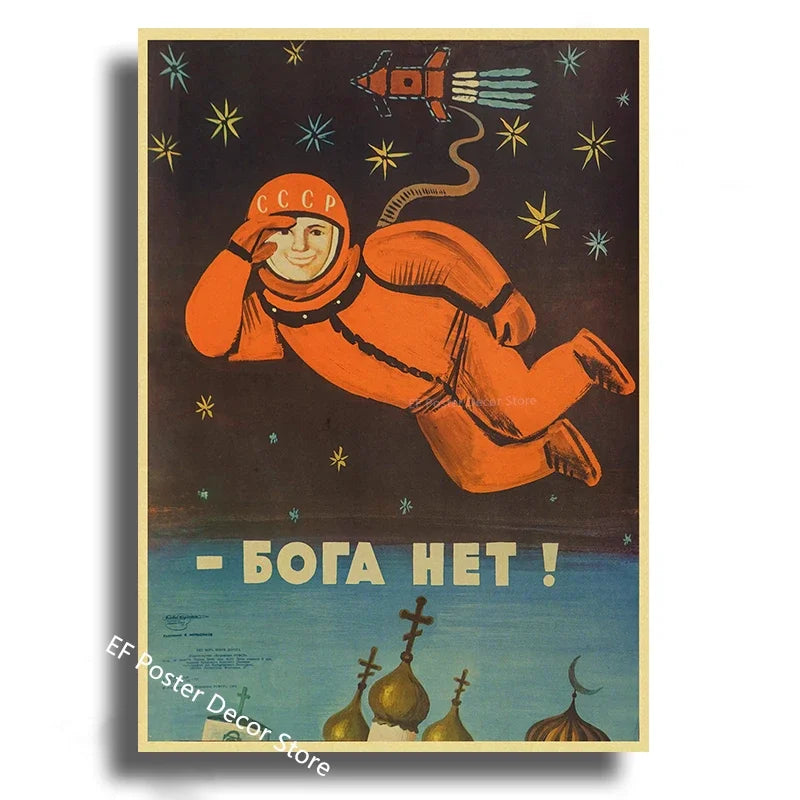 Vintage Stalin USSR CCCP Poster Poster Aesthetic Prints and Posters Wall Art Retro Painting Home Room Cafe Club Dorm Wall Dec