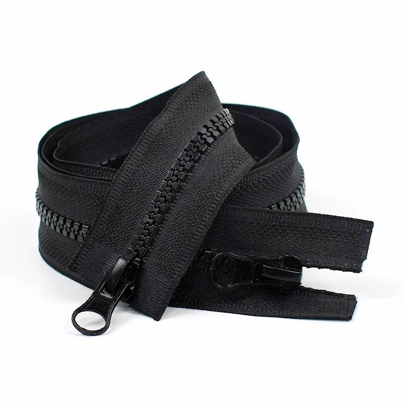 60-300cm 5# 8# Resin Zipper for Sewing Long Open-End Zippers with Single/Double Sliders Tent Coat Clothes Zip Repair Accessor