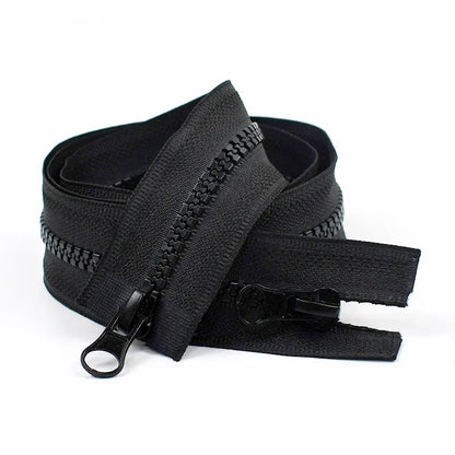 60-300cm 5# 8# Resin Zipper for Sewing Long Open-End Zippers with Single/Double Sliders Tent Coat Clothes Zip Repair Accessor