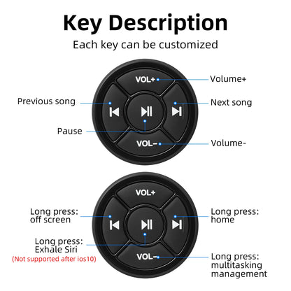 Car Steering Wheel Wireless Bluetooth-compatible Remote Control Button