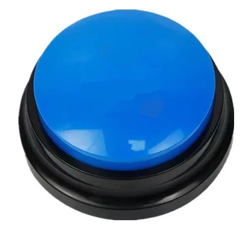 Pet Button Color Voice Recording Button, Dog Buttons for Communication Pet Training Buzzer, 30 Second Record - Blue