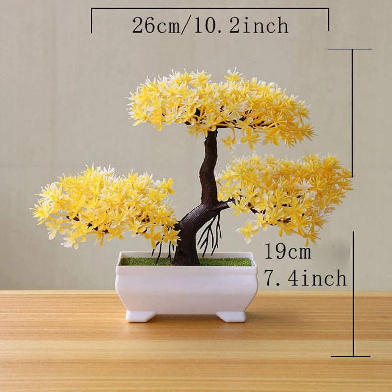 Artificial Tree Bonsai Simulation Plants Pot Plants for Garden Table Home Room Bedroom Decoration Outdoor Fake Plant Ornament