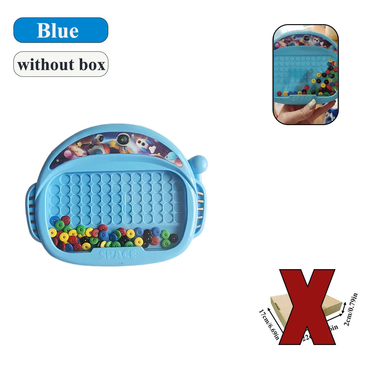 1 PCS Children's Magnetic Doodle Board with Pen & Beads Drawing Toy for 3-8 Years Kids Educational Boy Girl Montessori Gift -