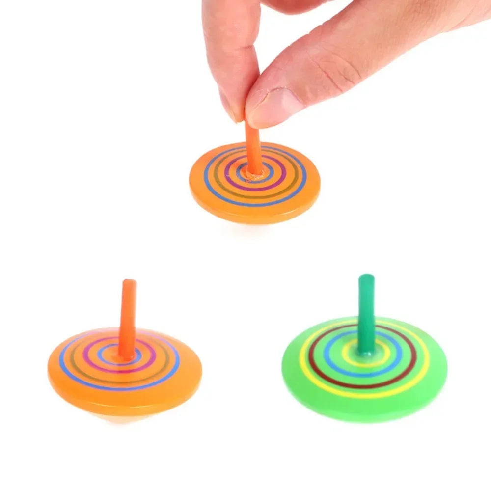 10-30Pcs Fun Wooden Spinning Tops for Children’s Party Gifts, Birthday Carnival Gift Souvenirs, Back-to-school Classroom Rewa
