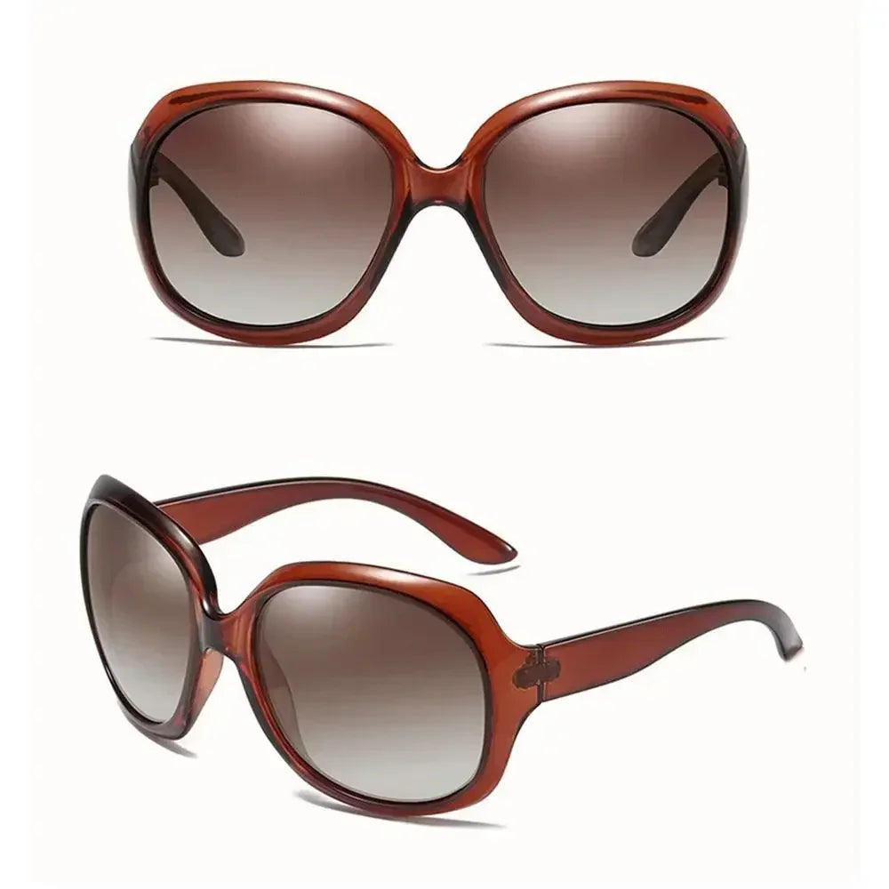 Sunglasses for Women Men Classic Retro Vintage Oversized Eyewear Fashion Shades Round Faced Driving Glasses - 3
