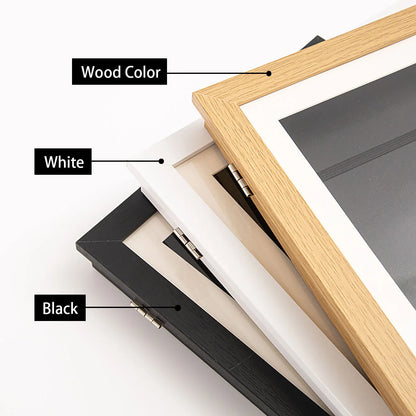 Wood Flap Art Frames Magnetic A4 Photo Frame Framed Picture DIY Children's Exhibition of Paintings Home Decoration Storage Ra