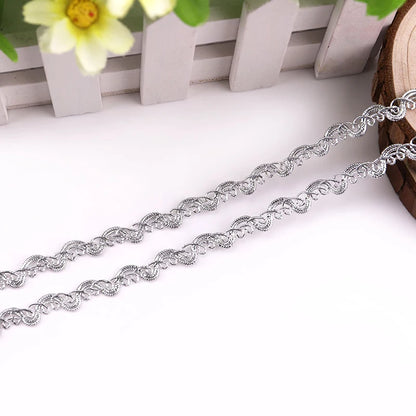 2yards Gold and Silver Lace High Quality Clothing Sofa Curtain Home Textile DIY Sewing Accessories Trims Ribbon Lace