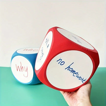 Erasable and Reusable EVA Whiteboard Dice Set with Eraser and Pen,Suitable for Math,English Skill Development Fun Classroom P