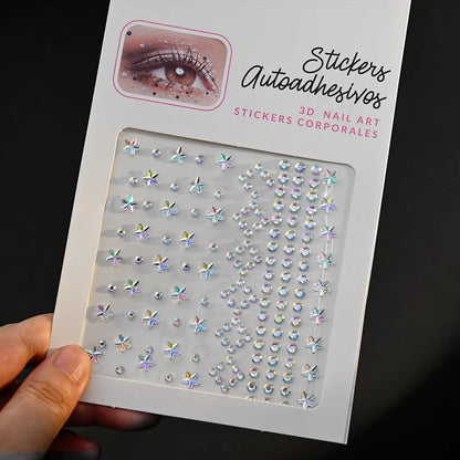 Stickers On The Face Rhinestone DIY Eyes Face Self Adhesive Temporary Tattoo For Makeup Party Festival Face Jewels Diamonds G