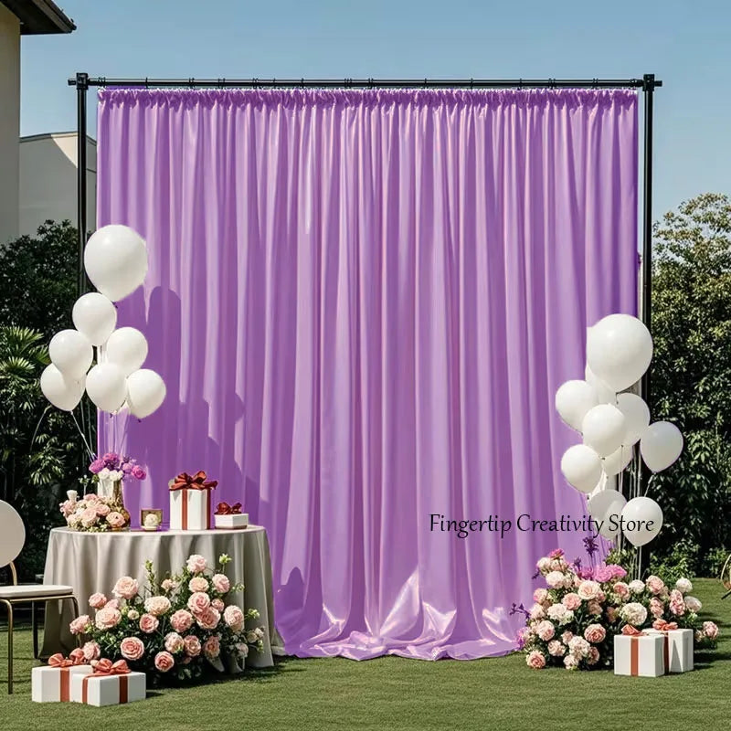 Satin Backdrop Curtain,with Rod Pocket for Wedding,Birthday,Baby Shower,Photography,Graduation Party Backdrop Drapes,1 Panel 