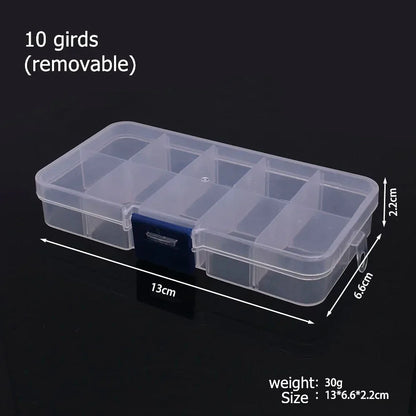 6–32 Compartment Plastic Storage Organizer Box for Beads, Jewelry & Craft Supplies - 10  grids removable