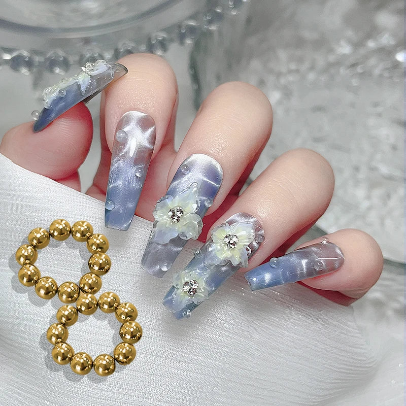 10pcs/20pcs Water Ripple Cat Eye Magnetic Gel Beads Multifunctional Nail Art Flower Carving Cat Magnet DIY Nail Art Design To