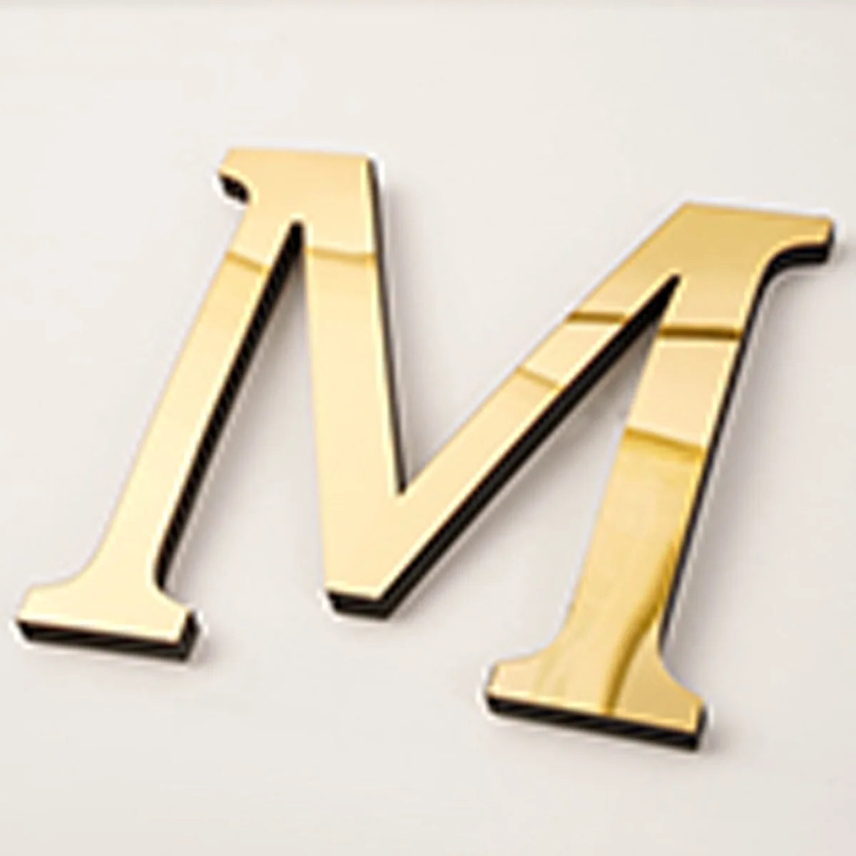 20cm Gold Acrylic Mirror English Letters Wall Stickers Birthday Decoration Festival Party Wedding Decor Self-adhesive Art Mur